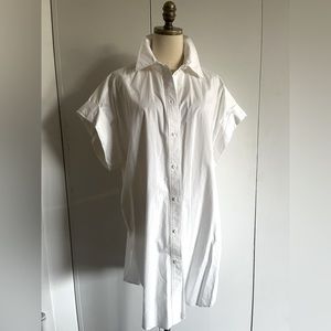 H & M White Mini Dress Tunic L